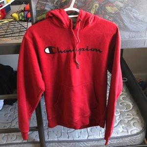 red champion hoodie